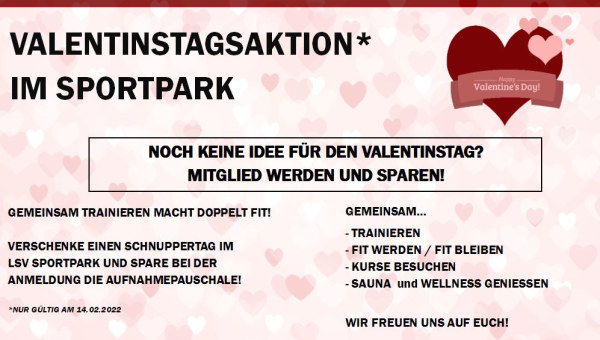 VALENTINSTAGSAKTION IM SPORTPARK