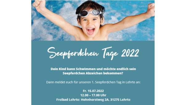 Schwimmoffensive: Seepferdchen Tage 2022