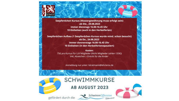 Schwimmoffensive ab August