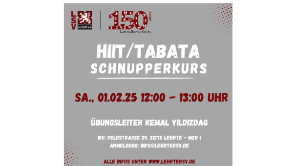Schnupperkurs HIIT/TABATA 