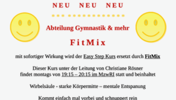 NEU: Gymnastik & mehr - FitMix